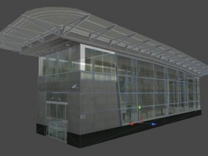 underground exit security room and a energy booth 3D Model