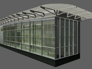 underground exit security room and a energy booth 3D Model