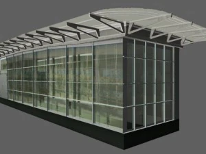 underground exit security room and a energy booth 3D Model