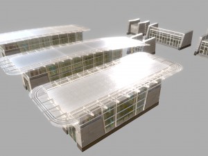 underground exit security room and a energy booth 3Dモデル