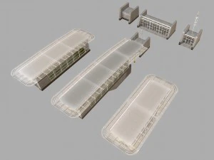 underground exit security room and a energy booth 3D Model