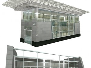 underground exit security room and a energy booth 3D Model
