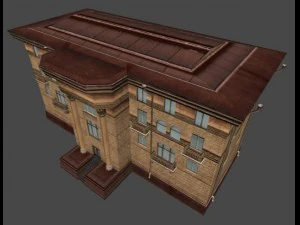 soviet hotel set of 5 buildings 3D Model