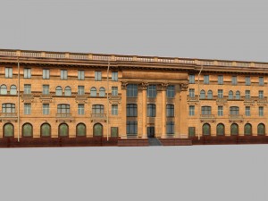 soviet hotel set of 5 buildings 3D Model