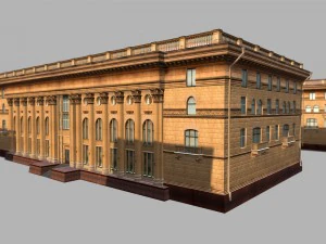 soviet hotel set of 5 buildings 3D Model