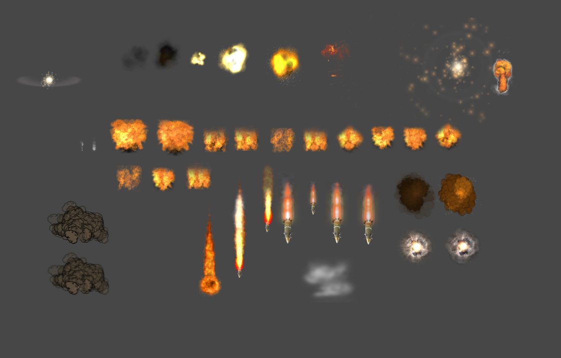 Pixel Fire Rocket Sprite Smoke