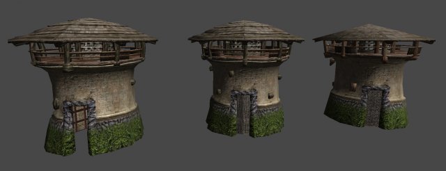 round tower Modelo 3D .c4d .max .obj .3ds .fbx .stl .blend 