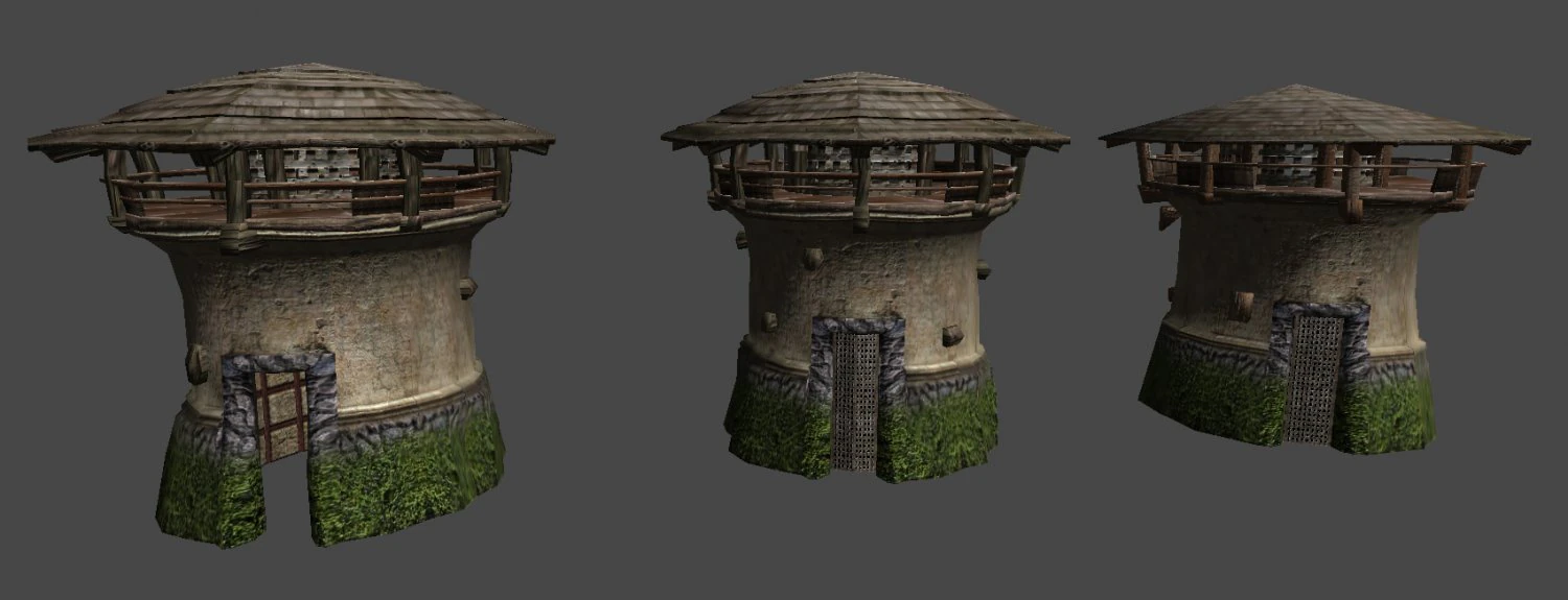 round tower 3D Model .c4d .max .obj .3ds .fbx .stl .blend 