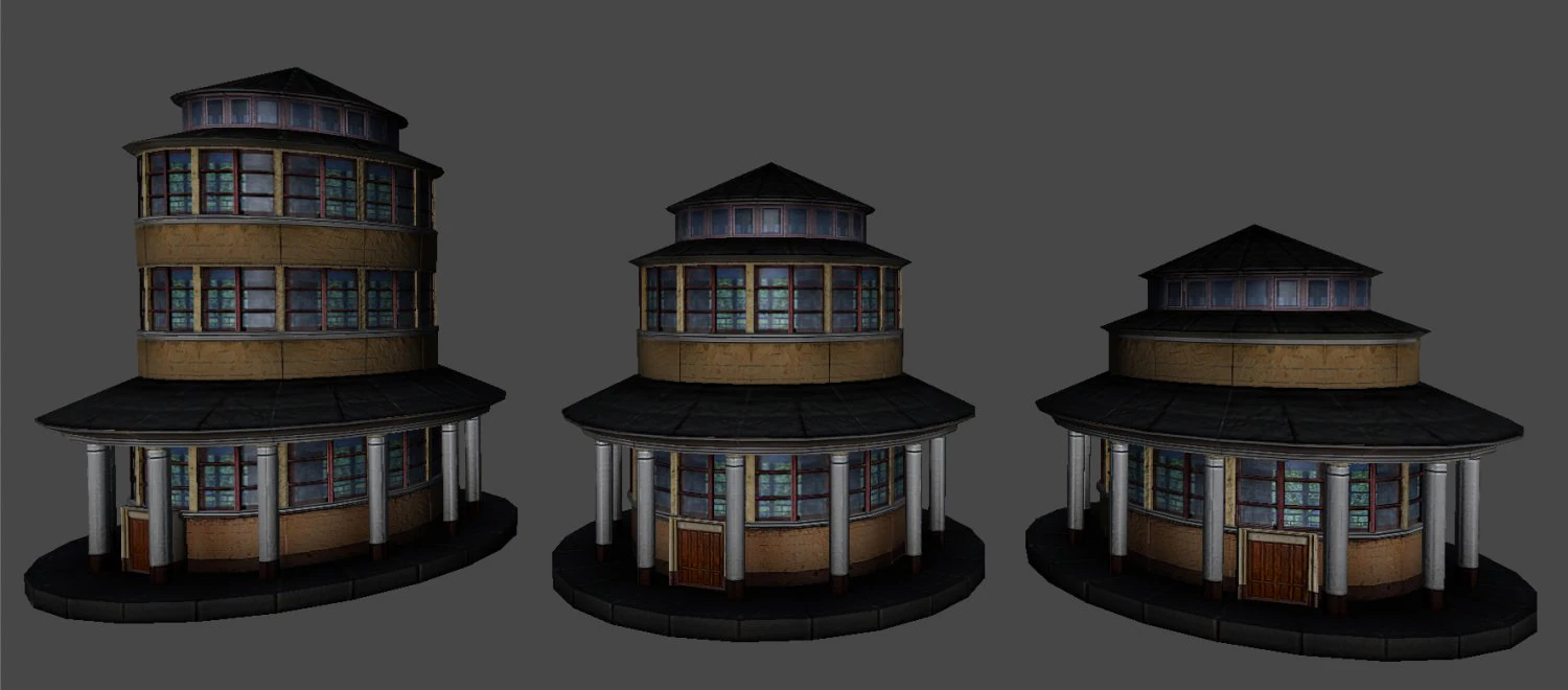 round building 3D Model .c4d .max .obj .3ds .fbx .stl .blend