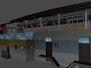 rail station Model 3D