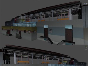 rail station Model 3D