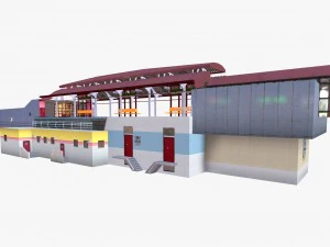 rail station 3D Model