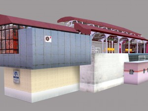 rail station Model 3D