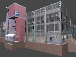 parking garage building 3D Model