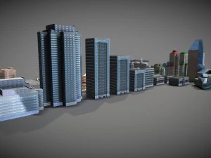 city buildings pack 3D Model