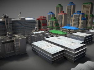city buildings pack 3D Model