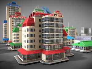 city buildings pack 3D 모델