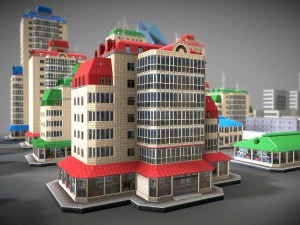 city buildings pack 3D Model
