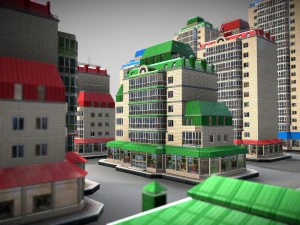 city buildings pack 3D Model