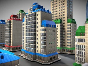 city buildings pack 3D Model
