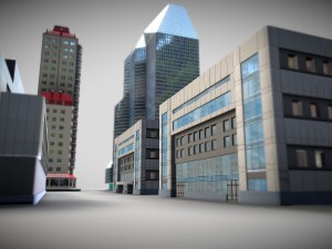 city buildings pack 3D 모델