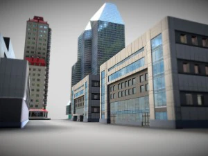 city buildings pack 3D Model
