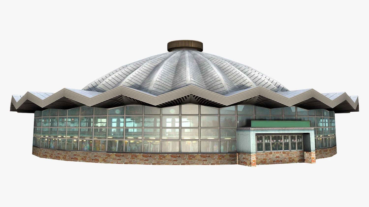 circus building 3D Model .c4d .max .obj .3ds .fbx .stl .blend 