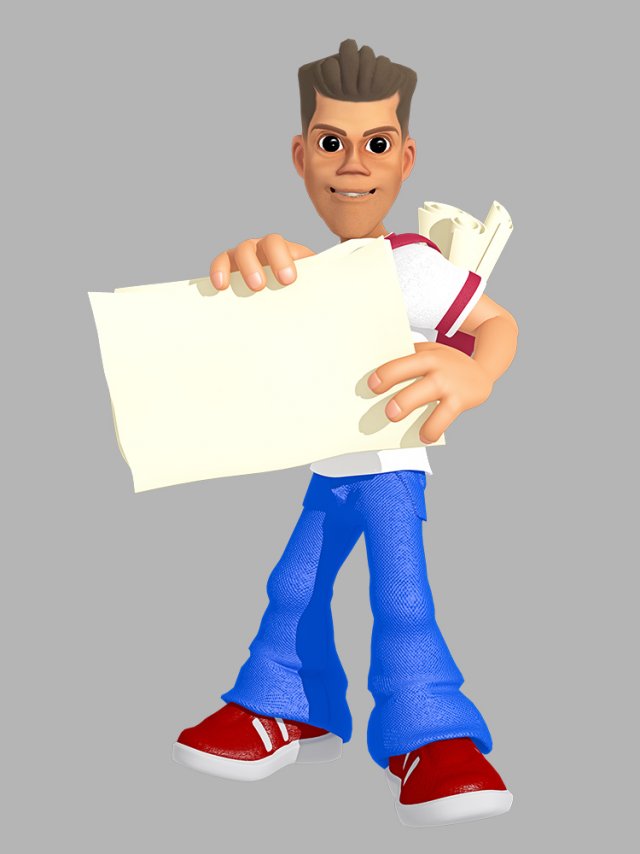 paperboy 3D 模型 .c4d .max .obj .3ds .fbx .stl .blend 