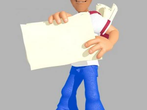 paperboy 3D Model