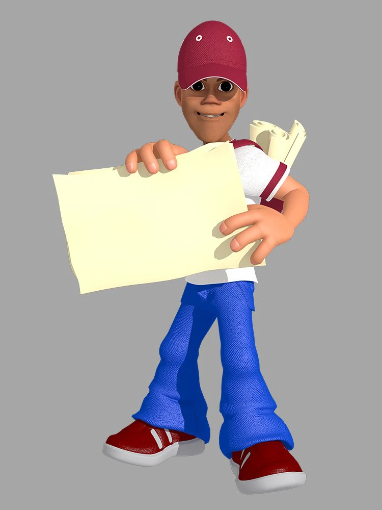 paperboy renders 8k x 6k 3D Model .c4d .max .obj .3ds .fbx .stl .blend 