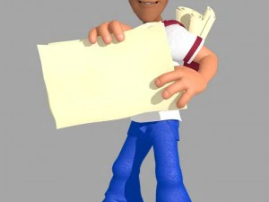 Paperboy는 8k x 6k를 렌더링합니다. 3D 모델