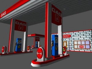 gas station Modelo 3D