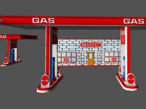 gas station Modelo 3D