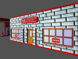 gas station Modelo 3D