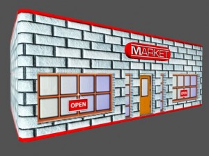 gas station Modelo 3D