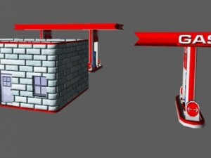 gas station Modelo 3D