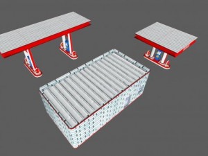 gas station Modelo 3D