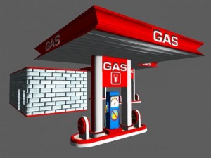 gas station Modelo 3D