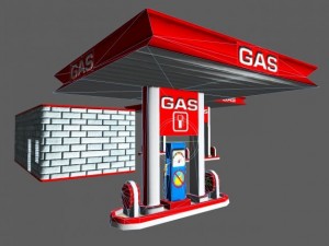 gas station Modelo 3D