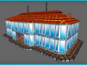 shop cafe restaurant buildings Modelo 3D
