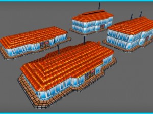 shop cafe restaurant buildings Modelo 3D
