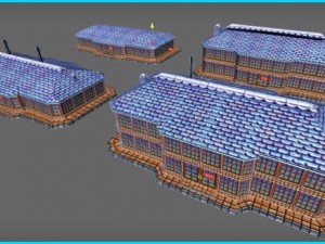 shop cafe restaurant buildings Modelo 3D