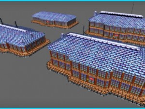 shop cafe restaurant buildings Modelo 3D