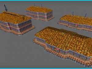 shop cafe restaurant buildings Modelo 3D