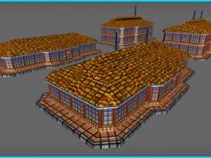 shop cafe restaurant buildings Modelo 3D