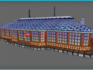 shop cafe restaurant buildings Modelo 3D
