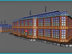 shop cafe restaurant buildings Modelo 3D