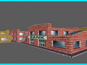 small bank building 3D Model