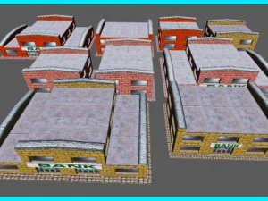 small bank building 3D Model