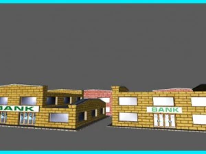 small bank building 3D Model